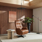 Manueller Relaxsessel - Echtleder Cognac Braun - FURNHOUSE