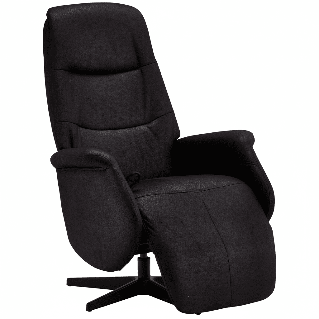 Manueller Relaxsessel - Stoffbezug Schwarz - FURNHOUSE