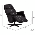 Manueller Relaxsessel - Stoffbezug Schwarz - FURNHOUSE