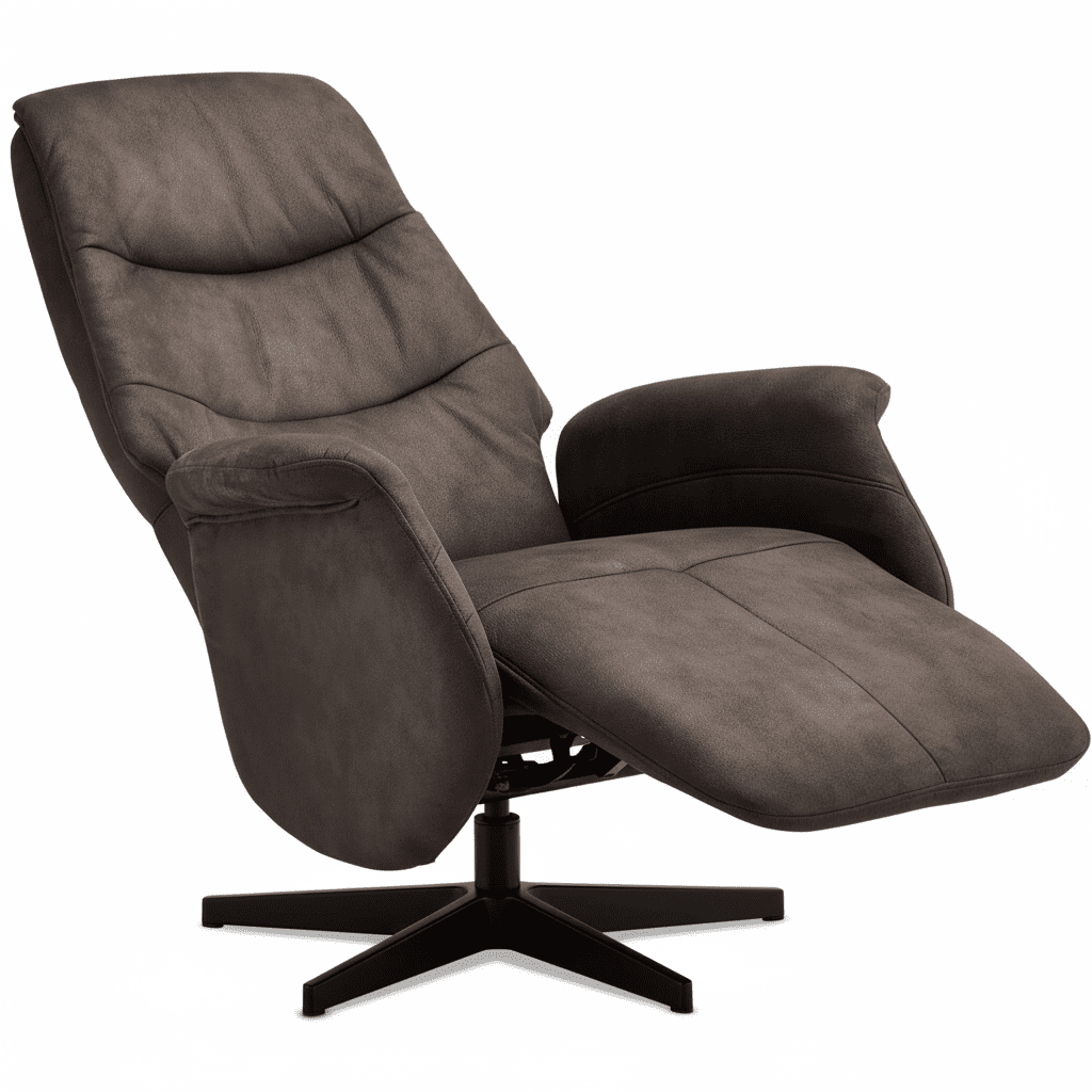 Manueller Relaxsessel - Stoffbezug Taupe Grau - FURNHOUSE