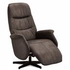 Manueller Relaxsessel - Stoffbezug Taupe Grau - FURNHOUSE