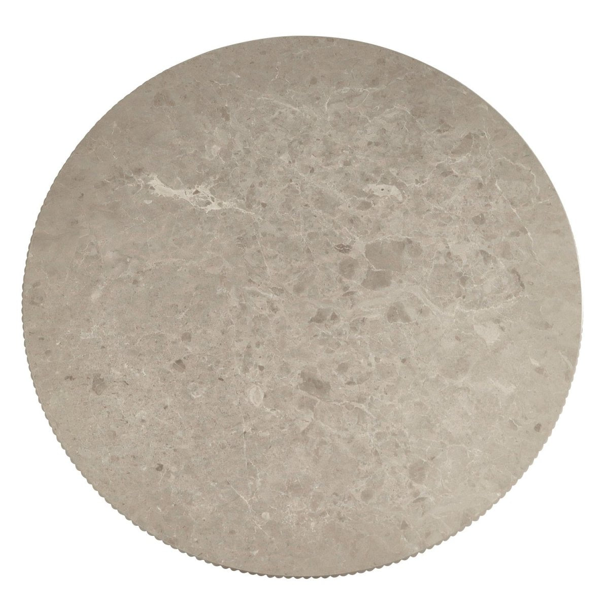 Milo Couchtisch Rund ø80 cm - Marmoroptik & Lamellenoptik Grau - FURNHOUSE