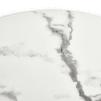 Milo Couchtisch Rund ø80 cm - Marmoroptik & Lamellenoptik Weiß - FURNHOUSE