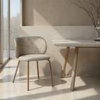 Nanna Esszimmerstühle 2er Set - Bouclé-Stoff Beige - FURNHOUSE