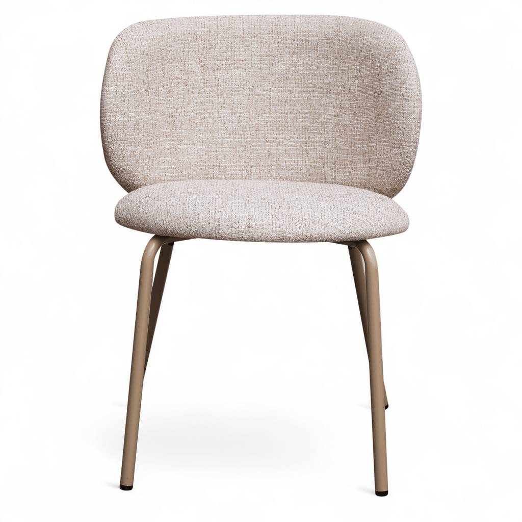 Nanna Esszimmerstühle 2er Set - Bouclé-Stoff Beige - FURNHOUSE