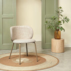 Nanna Esszimmerstühle 2er Set - Bouclé-Stoff Beige - FURNHOUSE