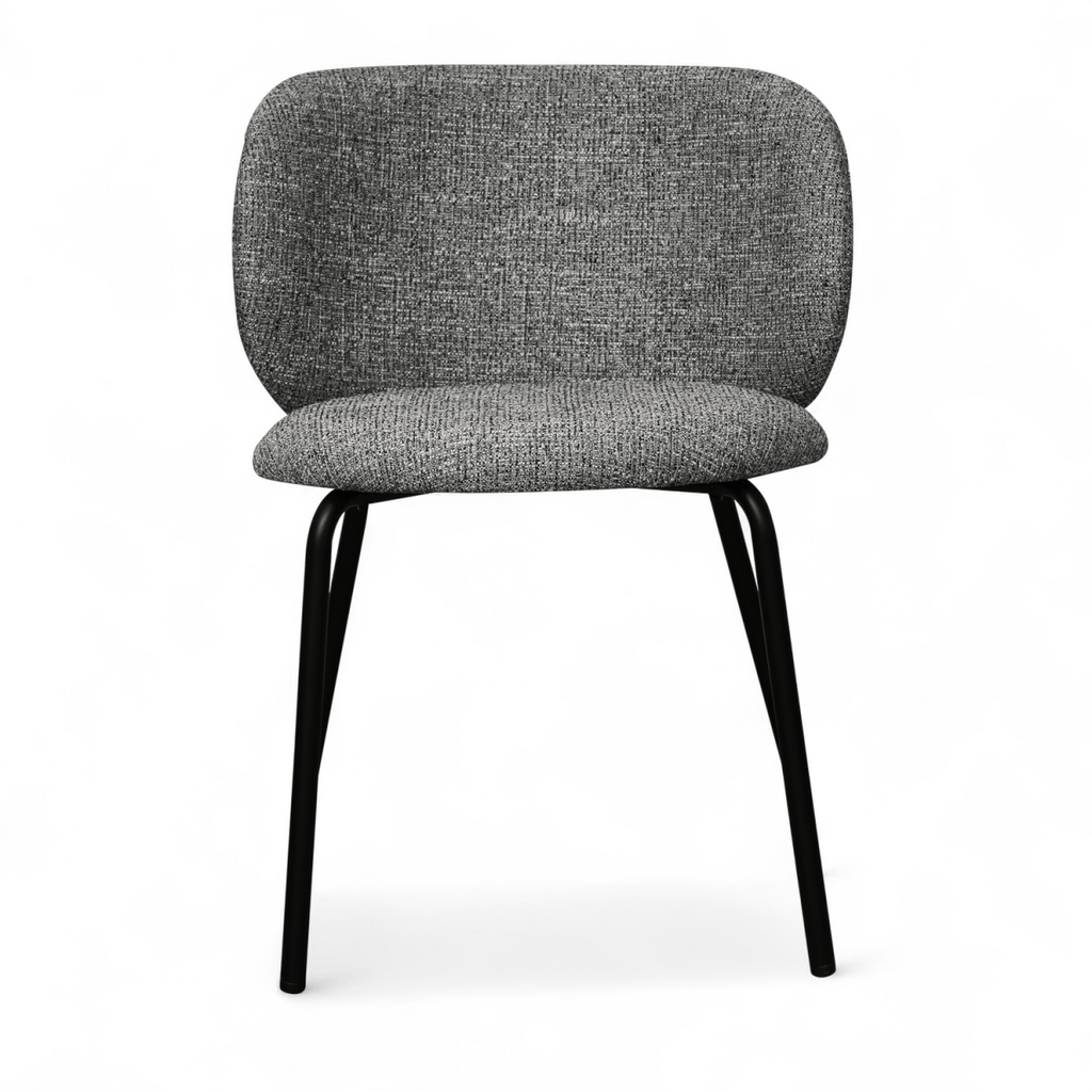 Nanna Esszimmerstühle 2er Set - Bouclé-Stoff Grau - FURNHOUSE