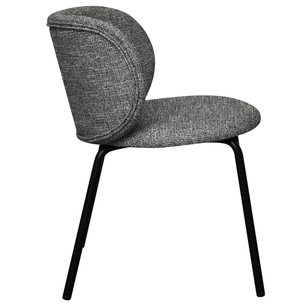 Nanna Esszimmerstühle 2er Set - Bouclé-Stoff Grau - FURNHOUSE