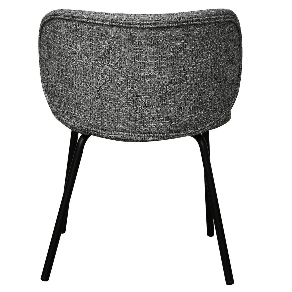 Nanna Esszimmerstühle 2er Set - Bouclé-Stoff Grau - FURNHOUSE