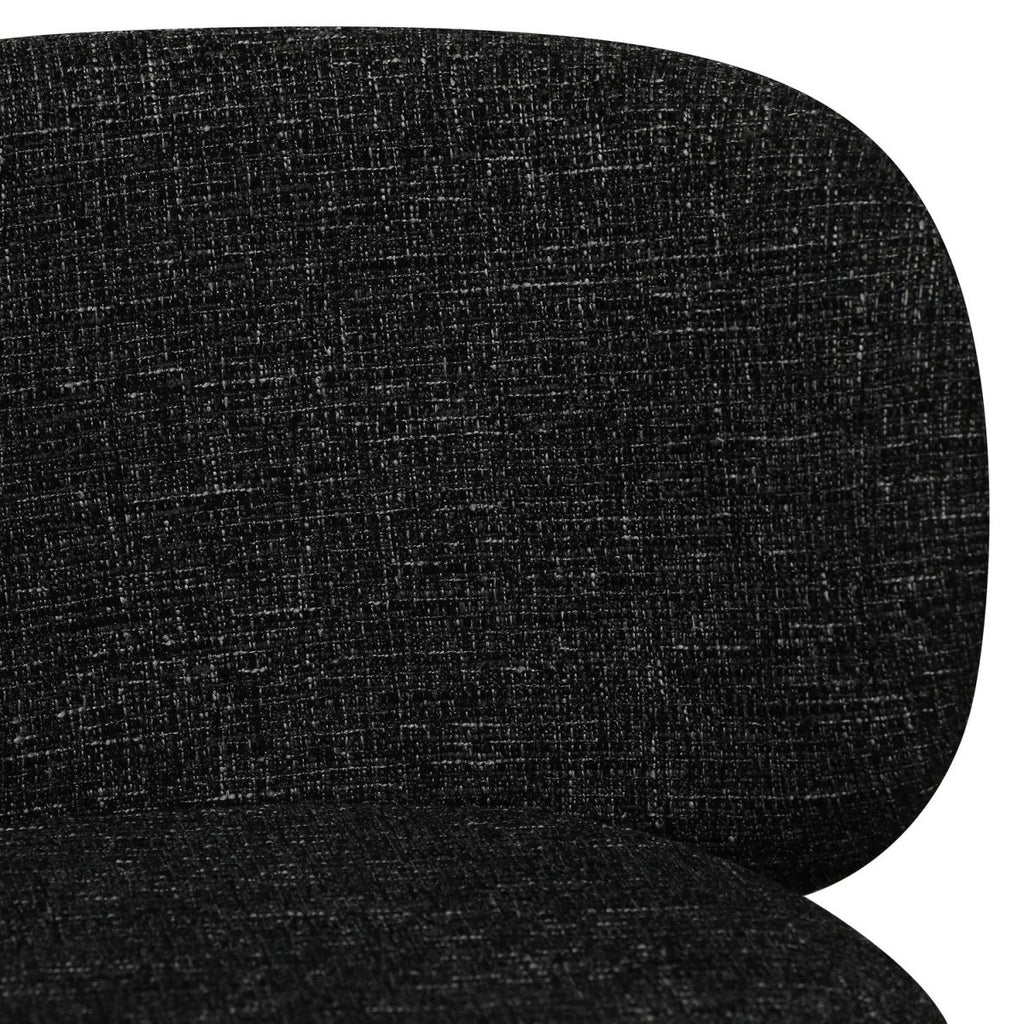 Nanna Esszimmerstühle 2er Set - Bouclé-Stoff Schwarz - FURNHOUSE