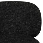 Nanna Esszimmerstühle 2er Set - Bouclé-Stoff Schwarz - FURNHOUSE