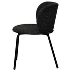 Nanna Esszimmerstühle 2er Set - Bouclé-Stoff Schwarz - FURNHOUSE