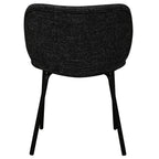 Nanna Esszimmerstühle 2er Set - Bouclé-Stoff Schwarz - FURNHOUSE