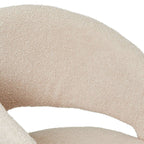 Natalie Esszimmerstühle mit Armlehne 2er Set - Bouclé-Stoff Beige - FURNHOUSE