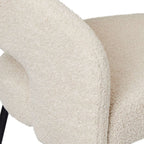 Natalie Esszimmerstühle mit Armlehne 2er Set - Bouclé-Stoff Beige - FURNHOUSE