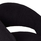 Natalie Esszimmerstühle mit Armlehne 2er Set - Bouclé-Stoff Schwarz - FURNHOUSE