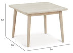 Nyborg Couchtisch Quadratisch 70x70 cm - Eiche Weiß geöltes - FURNHOUSE