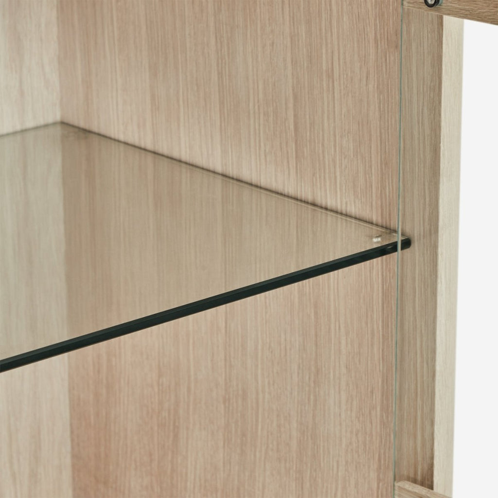 Nyborg Highboard mit LED-Beleuchtung - 123 cm breit - Eiche Weiß geöltes - FURNHOUSE