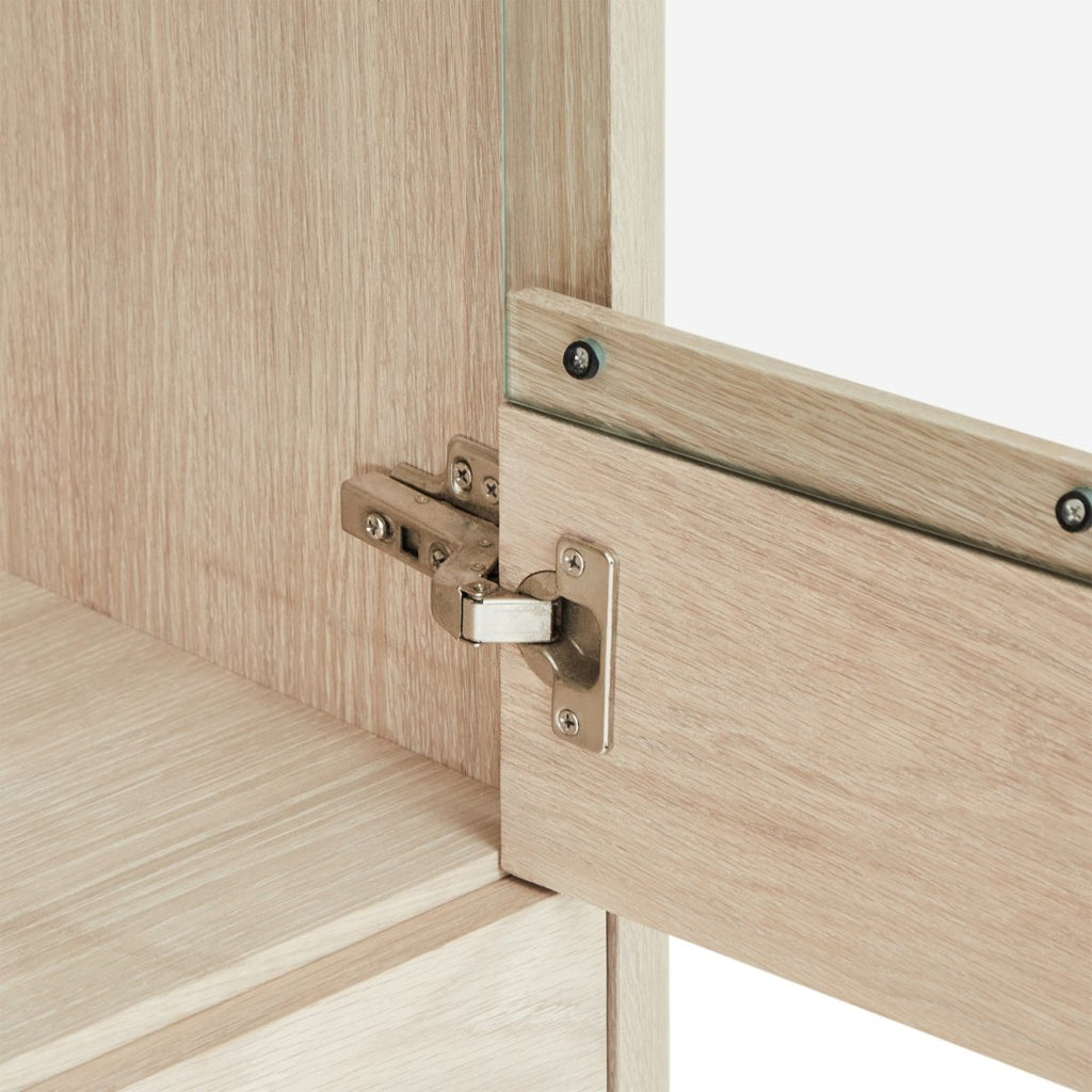 Nyborg Highboard mit LED-Beleuchtung - 123 cm breit - Eiche Weiß geöltes - FURNHOUSE