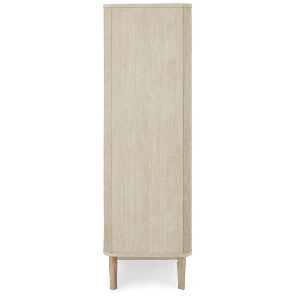 Nyborg Highboard mit LED-Beleuchtung - 123 cm breit - Eiche Weiß geöltes - FURNHOUSE