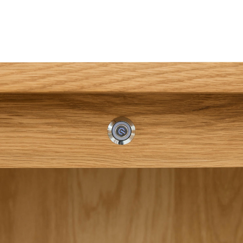 Nyborg Highboard mit LED-Beleuchtung - 123 cm breit - Wildeiche Natur - FURNHOUSE