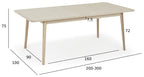 Nyborg Rechteckiger Esstisch 200x100 cm - Ausziehbar bis 300 cm - Eiche Weiß geöltes - FURNHOUSE