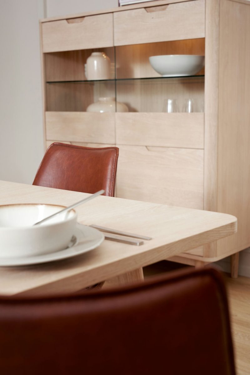 Nyborg Rechteckiger Esstisch 200x100 cm - Ausziehbar bis 300 cm - Eiche Weiß geöltes - FURNHOUSE