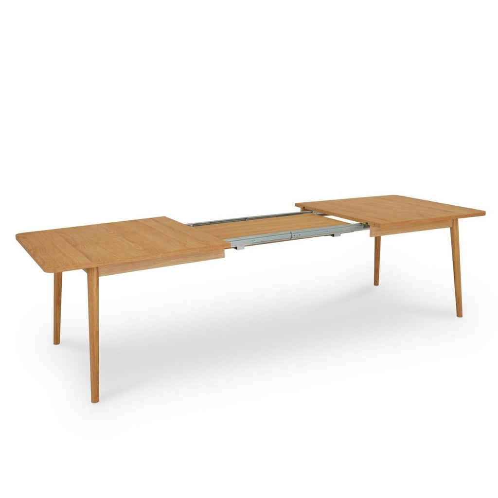 Nyborg Rechteckiger Esstisch 200x100 cm - Ausziehbar bis 300 cm - Wildeiche Natur - FURNHOUSE