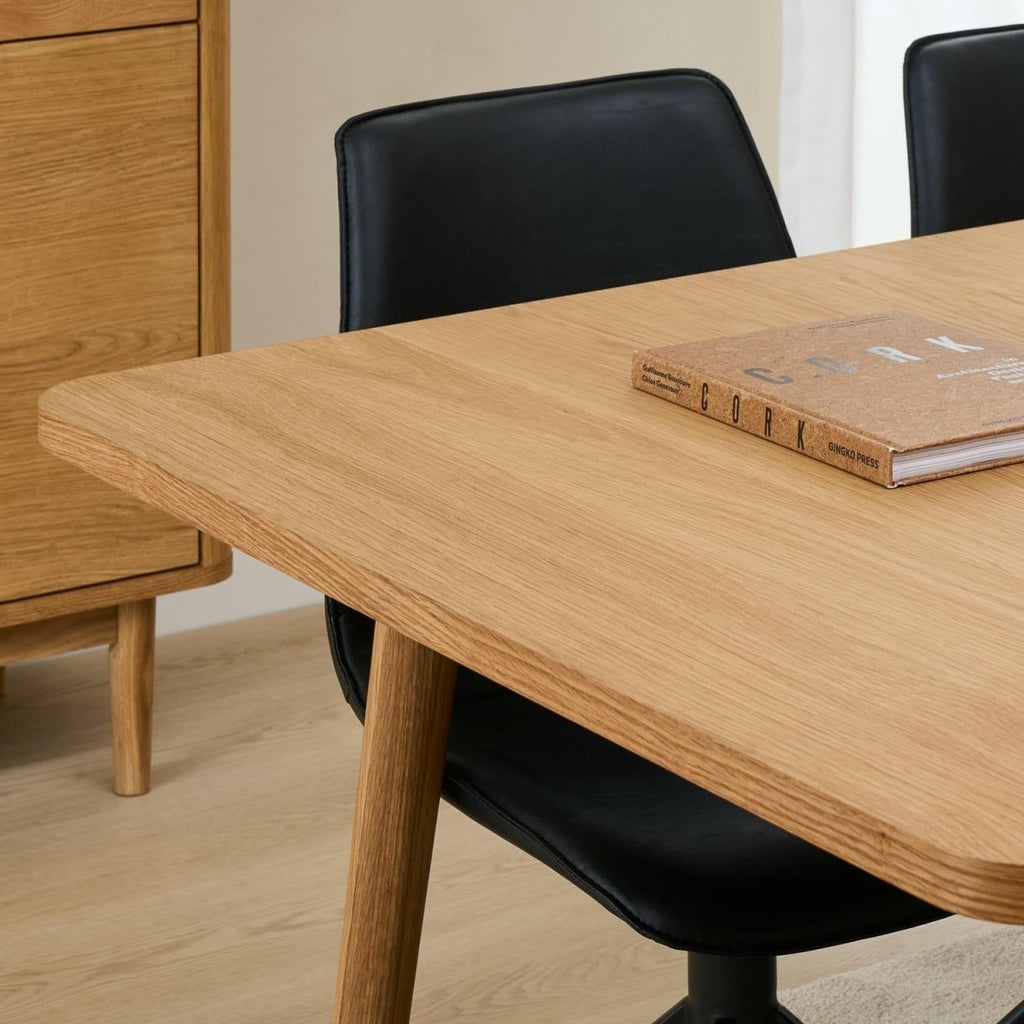 Nyborg Rechteckiger Esstisch 200x100 cm - Ausziehbar bis 300 cm - Wildeiche Natur - FURNHOUSE