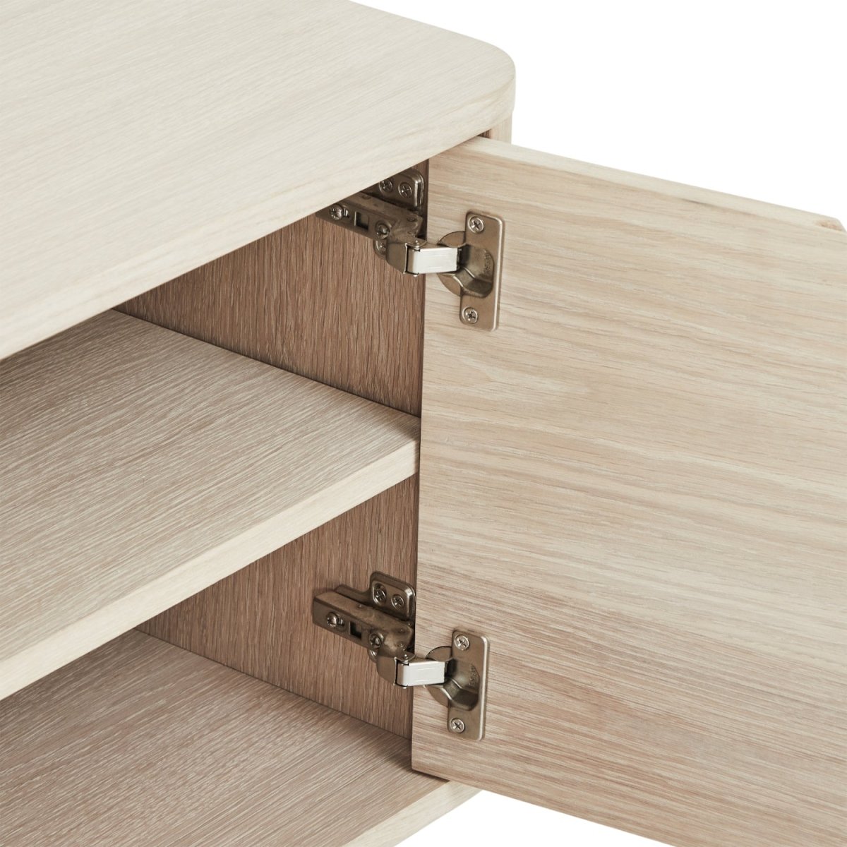 Nyborg TV-Tisch mit 2 Türen - 180 cm breit - Eiche Weiß geöltes - FURNHOUSE