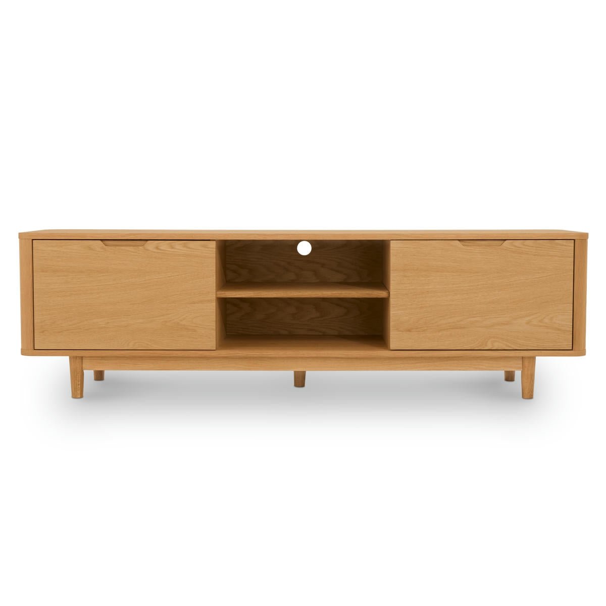 Nyborg TV-Tisch mit 2 Türen - 180 cm breit - Wildeiche Natur - FURNHOUSE