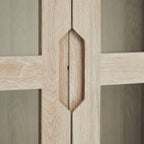 Nyborg Vitrine mit LED-Beleuchtung - 100 cm breit - Eiche Weiß geöltes - FURNHOUSE