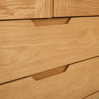 Nyborg Vitrine mit LED-Beleuchtung - 100 cm breit - Wildeiche Natur - FURNHOUSE