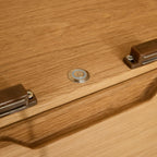 Nyborg Vitrine mit LED-Beleuchtung - 100 cm breit - Wildeiche Natur - FURNHOUSE