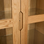 Nyborg Vitrine mit LED-Beleuchtung - 100 cm breit - Wildeiche Natur - FURNHOUSE