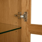 Nyborg Vitrine mit LED-Beleuchtung - 100 cm breit - Wildeiche Natur - FURNHOUSE