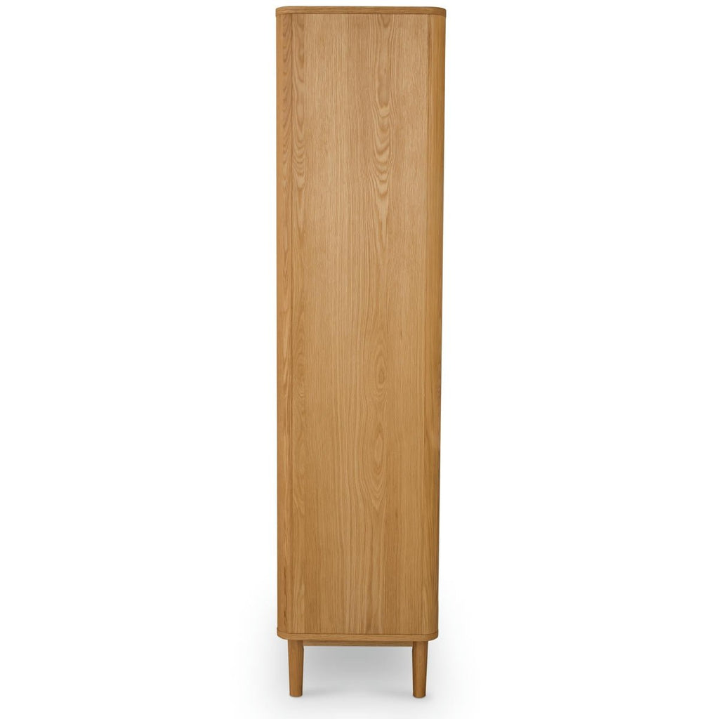 Nyborg Vitrine mit LED-Beleuchtung - 100 cm breit - Wildeiche Natur - FURNHOUSE