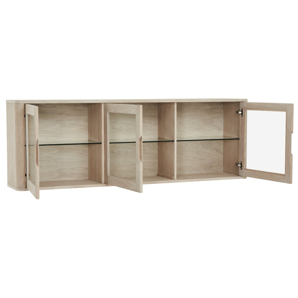 Nyborg Wandschrank mit LED-Beleuchtung - 180 cm breit - Eiche Weiß geöltes - FURNHOUSE