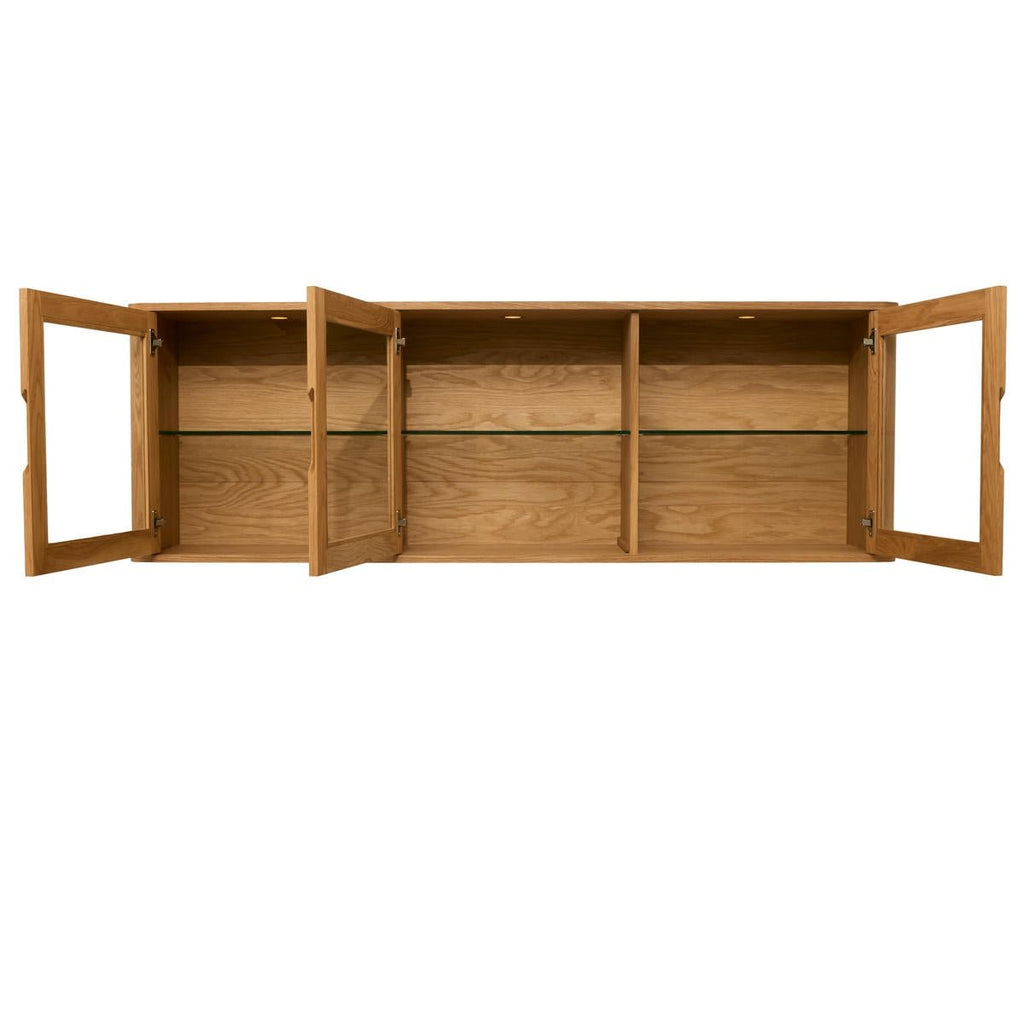 Nyborg Wandschrank mit LED-Beleuchtung - 180 cm breit - Wildeiche Natur - FURNHOUSE