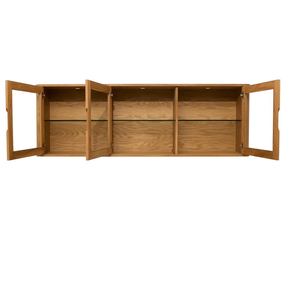 Nyborg Wandschrank mit LED-Beleuchtung - 180 cm breit - Wildeiche Natur - FURNHOUSE