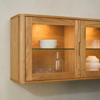 Nyborg Wandschrank mit LED-Beleuchtung - 180 cm breit - Wildeiche Natur - FURNHOUSE