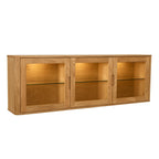 Nyborg Wandschrank mit LED-Beleuchtung - 180 cm breit - Wildeiche Natur - FURNHOUSE