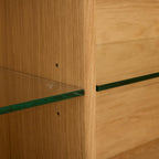 Nyborg Wandschrank mit LED-Beleuchtung - 180 cm breit - Wildeiche Natur - FURNHOUSE