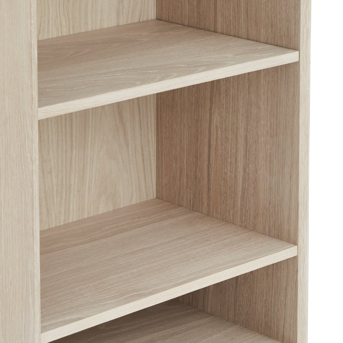 Porto Bücherregal mit Schubladen - 60 cm breit - Eiche Weiß geöltes - FURNHOUSE