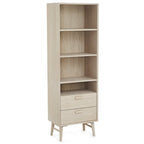 Porto Bücherregal mit Schubladen - 60 cm breit - Eiche Weiß geöltes - FURNHOUSE