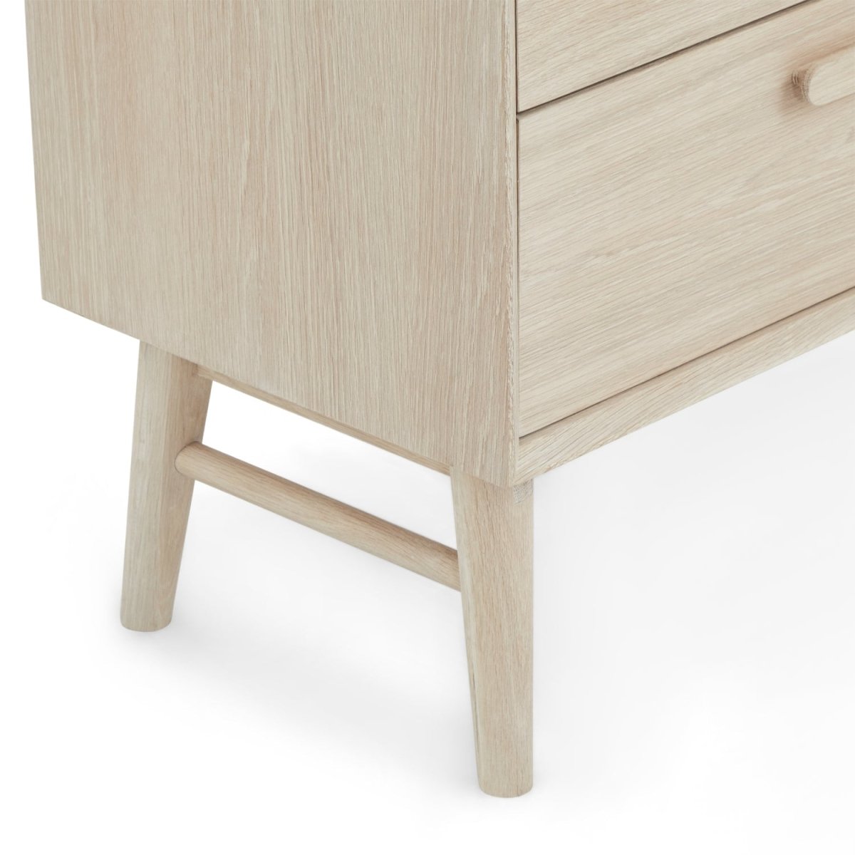 Porto Bücherregal mit Schubladen - 60 cm breit - Eiche Weiß geöltes - FURNHOUSE