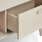 Couchtisch mit Stauraum Rechteckig 120x75 cm - Eiche Weiß geöltes - FURNHOUSE