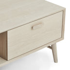 Couchtisch mit Stauraum Rechteckig 120x75 cm - Eiche Weiß geöltes - FURNHOUSE