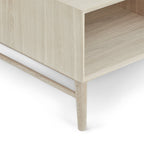 Couchtisch mit Stauraum Rechteckig 120x75 cm - Eiche Weiß geöltes - FURNHOUSE