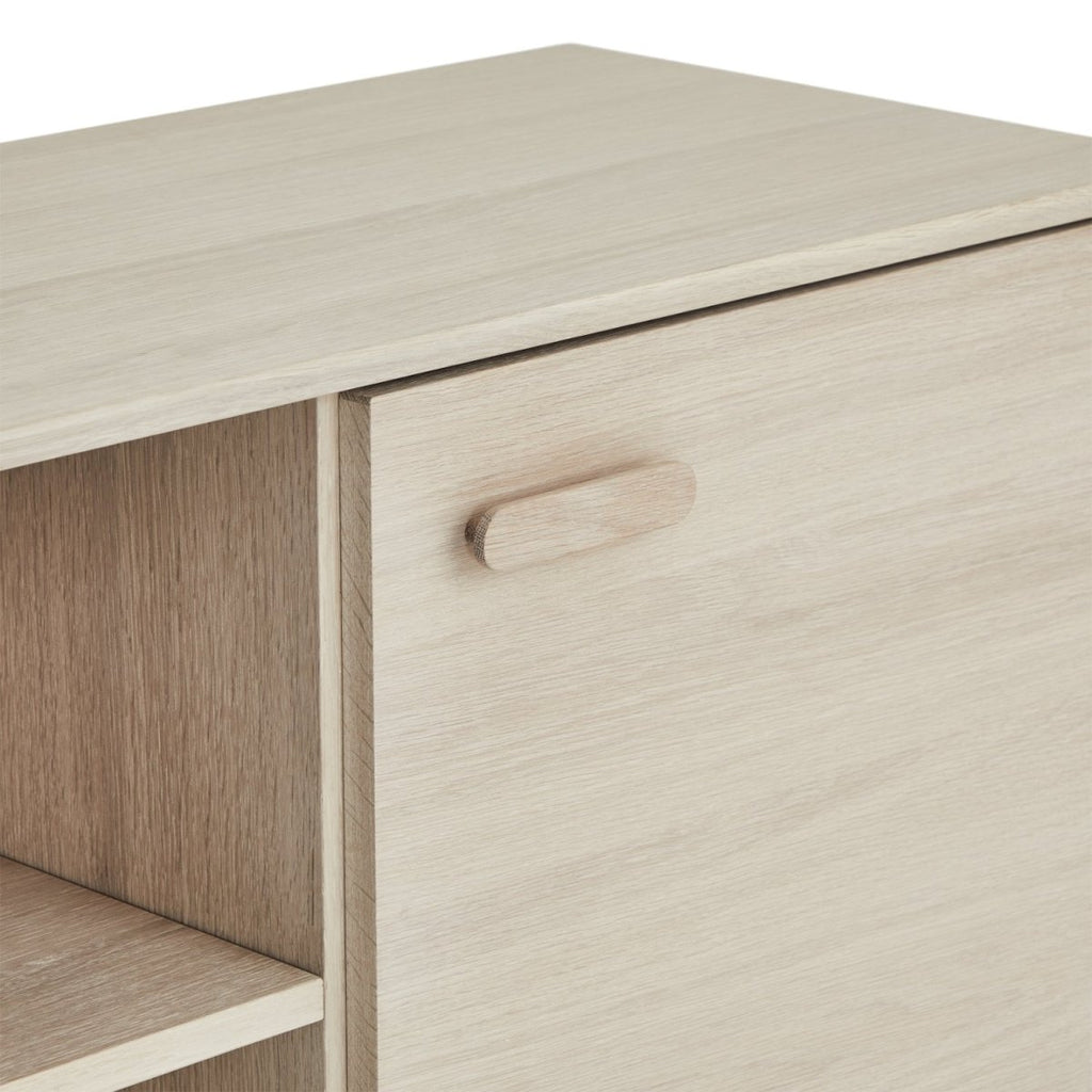 Porto Highboard mit 2 Türen - 100 cm breit - Eiche Weiß geöltes - FURNHOUSE